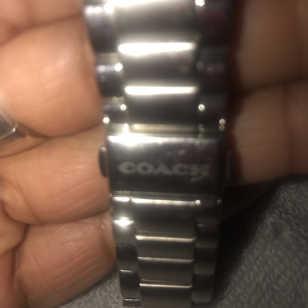 Ladies Pink Faced Coach Watch